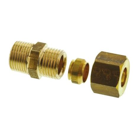 Manchon Laiton Droit Legris R Mâle 3/8pouce - Femelle ( Prix pour Paquet de 5 )