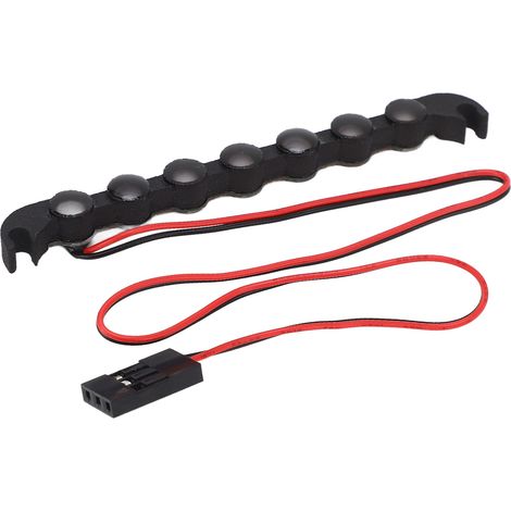 Barre lumineuse LED 73 mm de longueur pour toit de voiture RC Traxxas 1/18 (5-8 V CC, 7 LED blanches), éclairage de toit de remplacement. (1/5)
