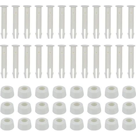 Lot de 24 broches pour piscine - 6 cm - Avec capuchon - Accessoires pour piscine (1/5)