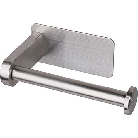 1 Soporte para rollo de papel higiénico, acero inoxidable 304, acabado cepillado, resistente a la humedad, para baño (1/5)