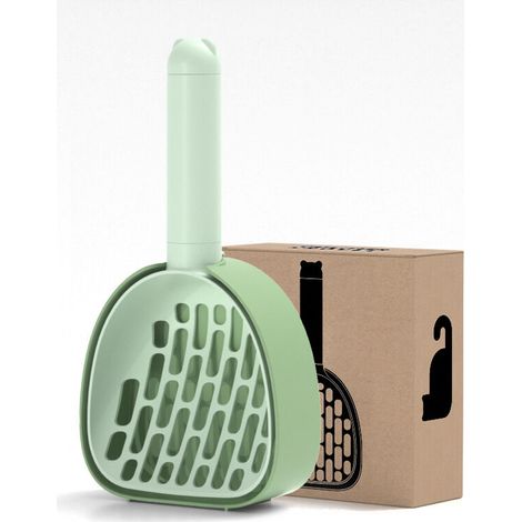 Chat Litière Scoop Pooper Scoopers Animaux Litière Sable Pelle Scoop Avec Support Pet Merde Artefact Chiens Pelle Pet Cleanning Outil(vert clair) (1/5)