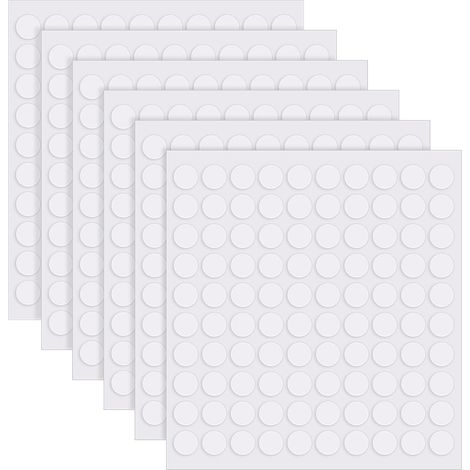 600 Stück doppelseitiges Rundklebeband, transparentes rundes doppelseitiges Klebeband, runder Klebeaufkleber, ablösbares Klebeband, rückstandsfrei für Partydekorationen, DIY, Haushalt (10 mm) (1/5)