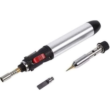 Kit de fer à souder au gaz - Kit de fer à souder sans fil au gaz butane 4 en 1 Torches de soudage à température réglable Outil Fer à souder sans fil (1/4)
