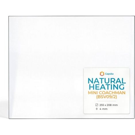 Vitre Natural Heating MINI COACHMAN (BSV09/2) - Verre Rectangle pour poêle à bois - 255 x 208 mm (L1 x H1) - 4 mm (1/5)