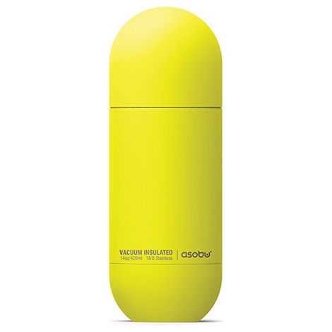 Ad-N-Art Asobu - ORB - Edelstahl Isolierflasche mit Trinkbecher Gelb (SBV30 yellow)