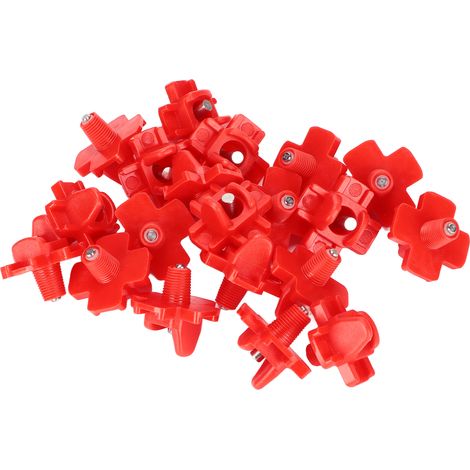 Lot de 20 abreuvoirs automatiques à tétine pour volailles (cailles, canards, oies, oiseaux), à montage extérieur (1/5)