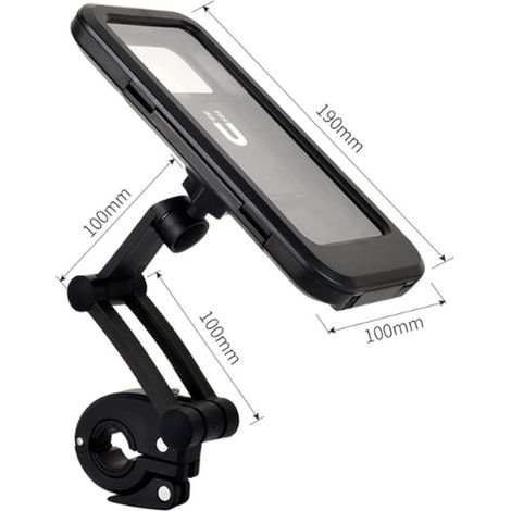 Support téléphone moto étanche tactile TPU sensible rotation 360° fixation GPS vélo scooter (1/5)