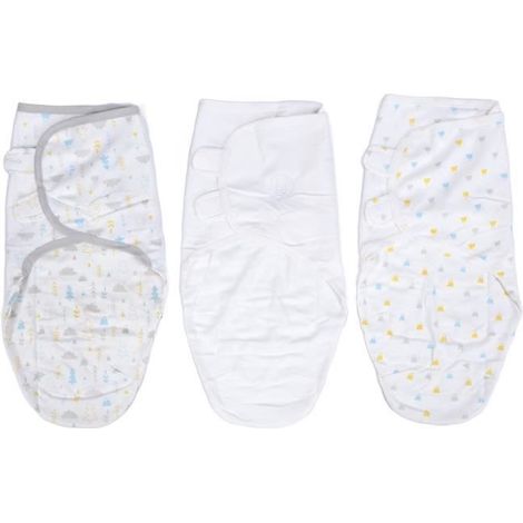 Fafeicy Gigoteuses à emmailloter pour bébé 3pcs bébé emmailloter sacs de couchage couverture d'emmaillotage en coton pour LS008 (1/4)