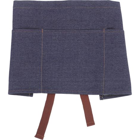 Tablier demi taille en denim avec 3 poches, 100 % coton, pour la cuisine (1/5)