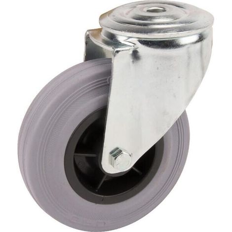 Lenkrolle mit schwarzem Gummireifen TENTE 3470PIR100P3013