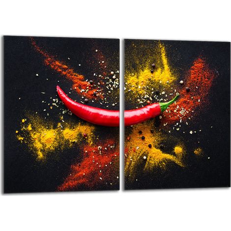 Glasschutzplatte für den Herd 2x40x52 Chilli (1/5)