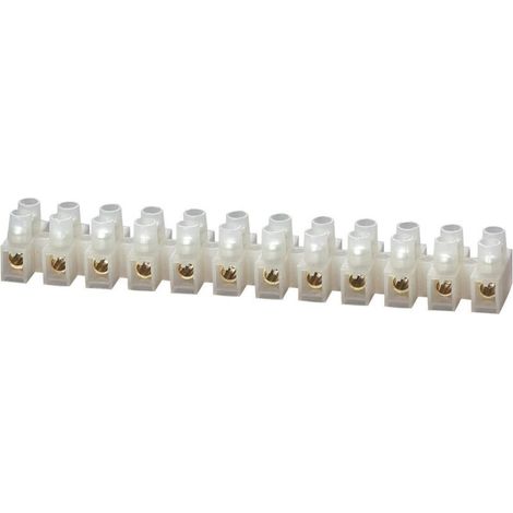 BORNIER DOMINO FLEXIBLE : 0,5-1,5 MM² RIGIDE : 0,5-1,5 MM² NOMBRE DE PÔLES : 12, 610810 1 PIÈCE BLANC (1/2)