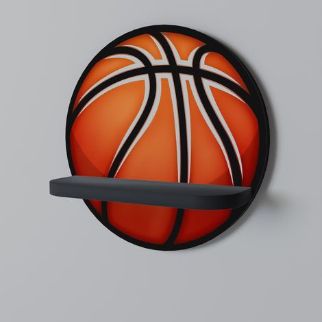 BASKETBALL LUST Rundes Regal Schwarz (1/5)