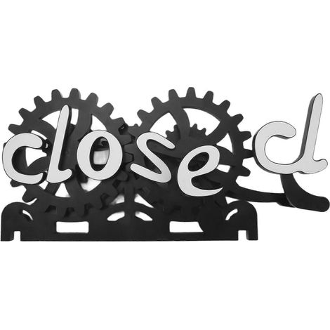 Panneau d'ouverture/fermeture suspendu pour porte engrenage retournement pour magasin restaurant bar café succion noir (1/5)