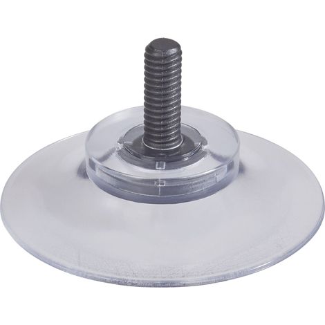 Ventouse transparente M4 – Charge maximale 30kg – Pour surfaces lisses et humides – 1 pièce – Kash