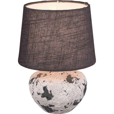 Lampe de table BAY grise céramique tissu E14 25cm RL (1/5)