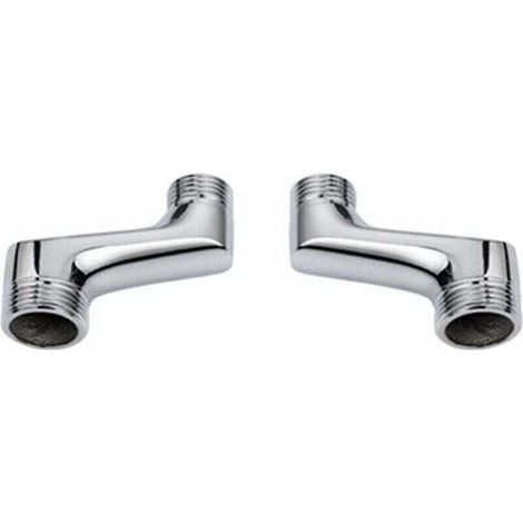 Shower Counter Elbow Connection, Reducer Elbow Brass Connection, Adjustable Swivel Arm, Counter Elbow Wall Connection, Eccentric Connection 1/2 3/4, Chrome A (1/4)