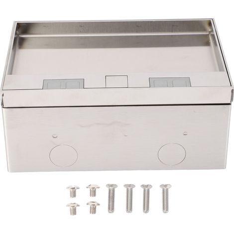 Prise encastrée au sol 4000 W, 3 prises – Boîtier de prise encastré au sol pour bureaux, hôtels et écoles (1/5)