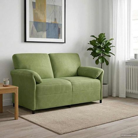Sofá de 2 Plazas Verde claro 158 x 83 x 95 cm Terciopelo