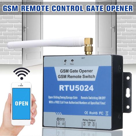 Télécommande sans fil GSM RTU5024 pour porte de garage avec contrôle d'accès (1/4)