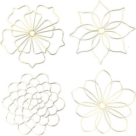 Grille décorative en acier de 12,7 cm (5 po) pour vases, lot de 4