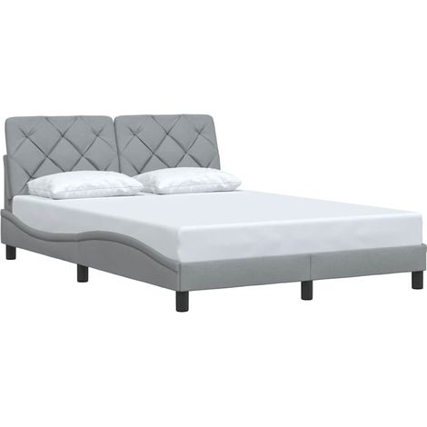 Maison Exclusive - Bettgestell ohne Matratze Hellgrau 140x200 cm