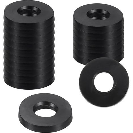 18Pcs Rondelle Caoutchouc 11mm OD x 5mm ID x 1.6mm Épaisseur Rondelle Plate pour Boulons, Entretoises, Pommeau de Douche, Plomberie, Raccord de Tuyau (1/5)