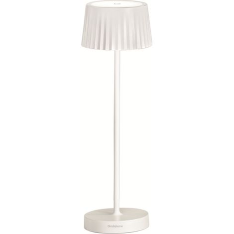 Lampada da tavolo LED 12x38 cm senza fili ricaricabile USB touch MACAO Bianco (1/5)