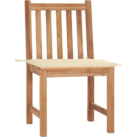 Maison Exclusive - Gartenstühle 2 Stk. mit Kissen Massivholz Teak (1/5)