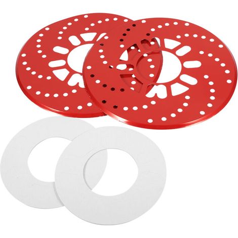 1 jeu de caches décoratifs pour disques de frein en aluminium, 26 cm, rouge, pour automobile (1/4)