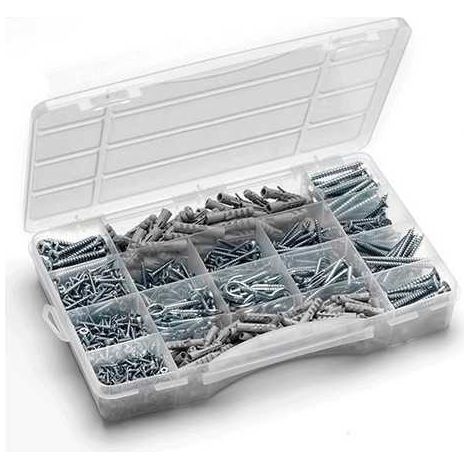 Sud Bois – Coffret de vis à bois 1155 pièces – 25 vis 6x50, 150 vis 63.5x25, 200 vis 3.5x16 – Pour installation de fixations en bois