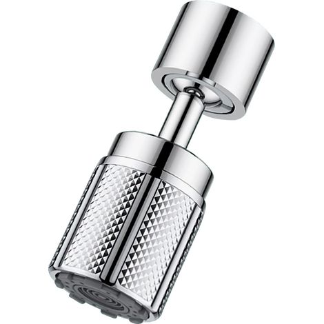 360° Chrome Kitchen Faucet Aerator, Water Saver for Faucet with 3 Spray Modes, 6 Adapters for Faucets with Thread Sizes M20, M22, M24, G1/2, F20, F22, F24