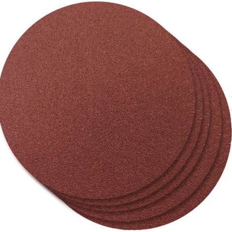 Lot de 60 disques abrasifs en flocons, 17,8 cm, pour polissage et ponçage, disques abrasifs floqués, papier de verre rond (1/4)