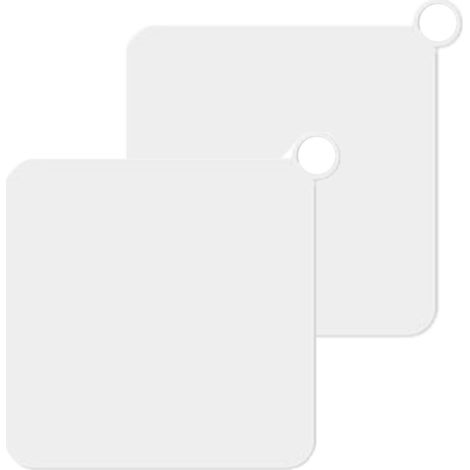 Bouchon de vidange en silicone - 19,7 x 19,7 cm - Blanc - 2 pièces (1/4)