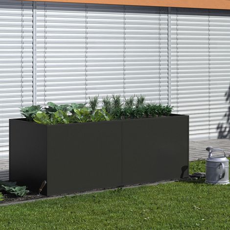 KGT Aluminium-Hochbeet "210", anthrazit, 2,05 x 0,91 x 0,77 m (L x B x H) (1/5)
