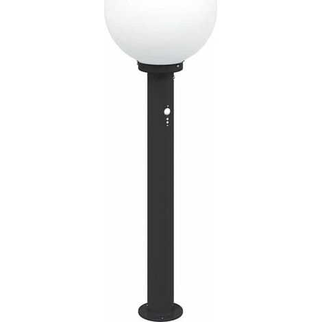 Poteau d'éclairage noir de 80 cm, protégé IP44, avec détecteur de mouvement (1/5)