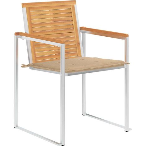 Maison Exclusive - Gartenstühle 6 Stk. mit Kissen Massivholz Teak