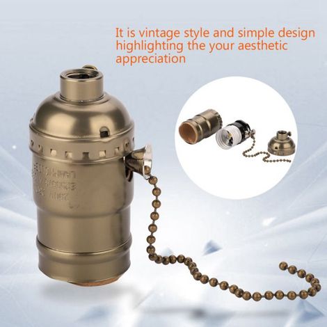 Douille De Lampe - E27 - Aluminium Bronze - Chaîne De Traction - 250 W (1/5)
