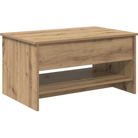 Mesa de Café Roble artesanal 80 x 50,5 x 41,5 cm vidaXL