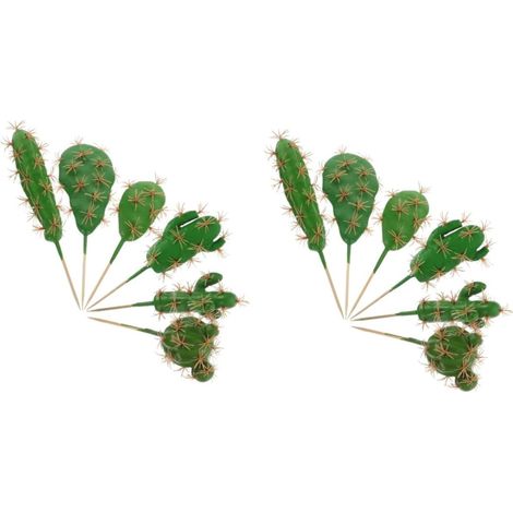 12 Pcs Cactus Ornement Cactus Plantes Artificielle Table Simulation Cactus Plante Artificielle Décor Artificielle Cactus Plantes Bureau Cactus Décor Cactus Parure Faux Cactus (1/5)
