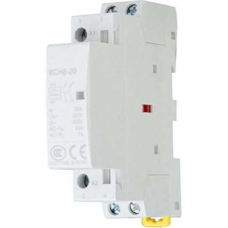 2P 20A 2NO 2220V/230V 50/60Hz Haushalts-Wechselstromschütz, 220V 20A DIN-Schienen-Schütz, Haushalts-Wechselstromschütz - Crezuo (1/4)