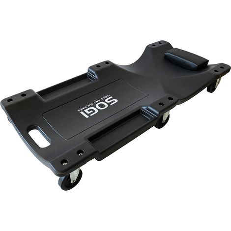 Carrello sotto-auto SOGI X4-03 con poggiatesta e 2 vani laterali portautensili - 6 ruote piroettanti (1/5)