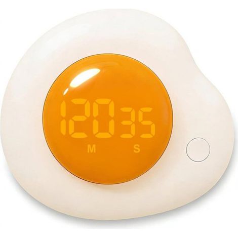 Temporizador de cocina, pantalla LED, dial giratorio, 180 minutos, imán incorporado, para cocinar huevos (1/5)