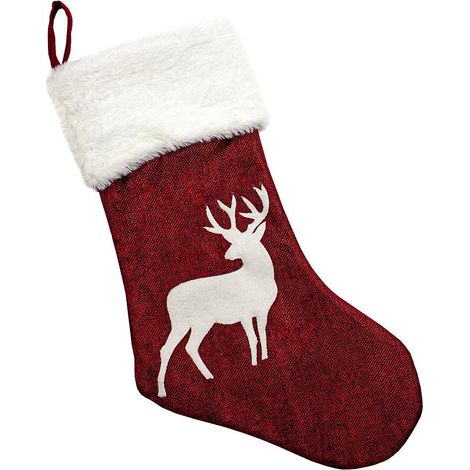 Calza di natale con disegno renna