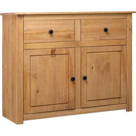 Credenza cassettiera cassettiera mobile contenitore organizer cucina soggiorno soggiorno 93 x 40 x 80 cm Pino massiccio Assortimento Marrone Panama 020029669