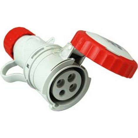 1PZ PRESA INDUSTRIALE VOLANTE ARGO ROSSA 3P+T CEE 309 IP67 - 16A colore rosso 71144