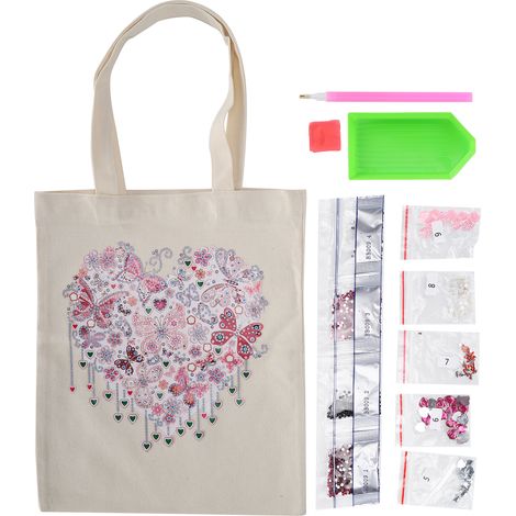 Diamond Painting Bag Kit Canvas Bag Resin Rhinestones HandMade Reusable Art Handbag(BB009 ) (1/5)