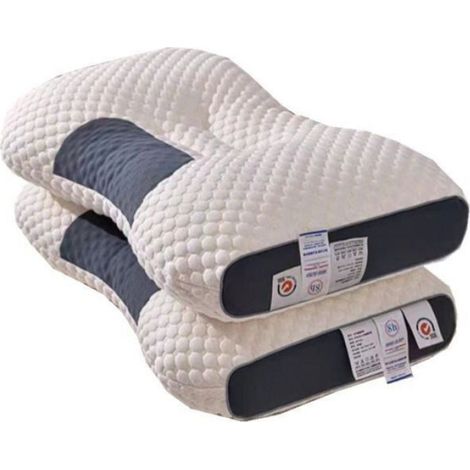 Lot de 2 Oreiller Memoire Forme Cervical pour Les Douleurs au Cou et aux épaules Oreiller Orthopédique Ergonomique de Soutien (1/5)