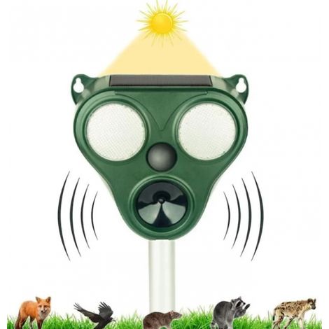 Katzenabwehr für draußen, Ultraschall-Katzenabwehr, Hundeabwehr, wasserdicht, solarbetrieben, für Hunde und Vögel, Katzen, für Felder, Gärten