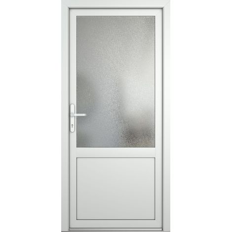 Meeth – Porte de service PVC 90x205cm – Ouverture tirant gauche – Isolation thermique double vitrage – Sécurité 5 points